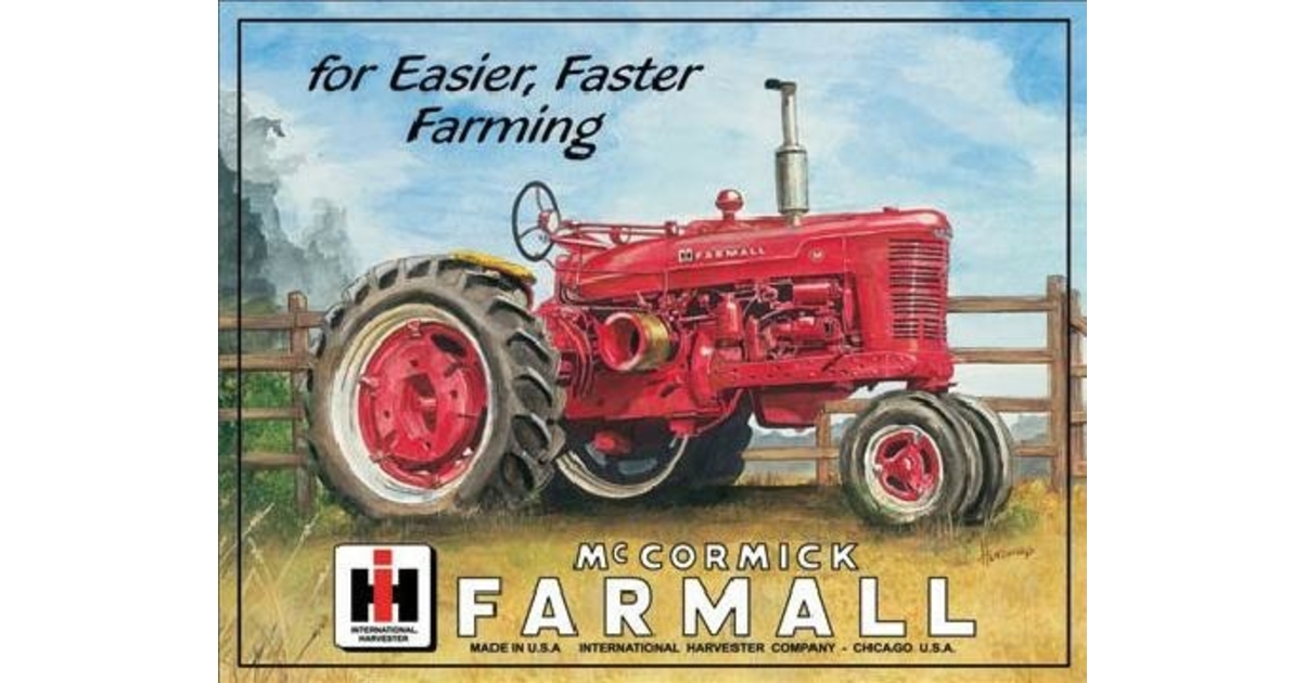 Plaque Métallique Décorative – Thème Tracteur Mc Cormick (neuve)